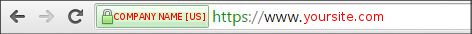 barre verte SSL Chrome